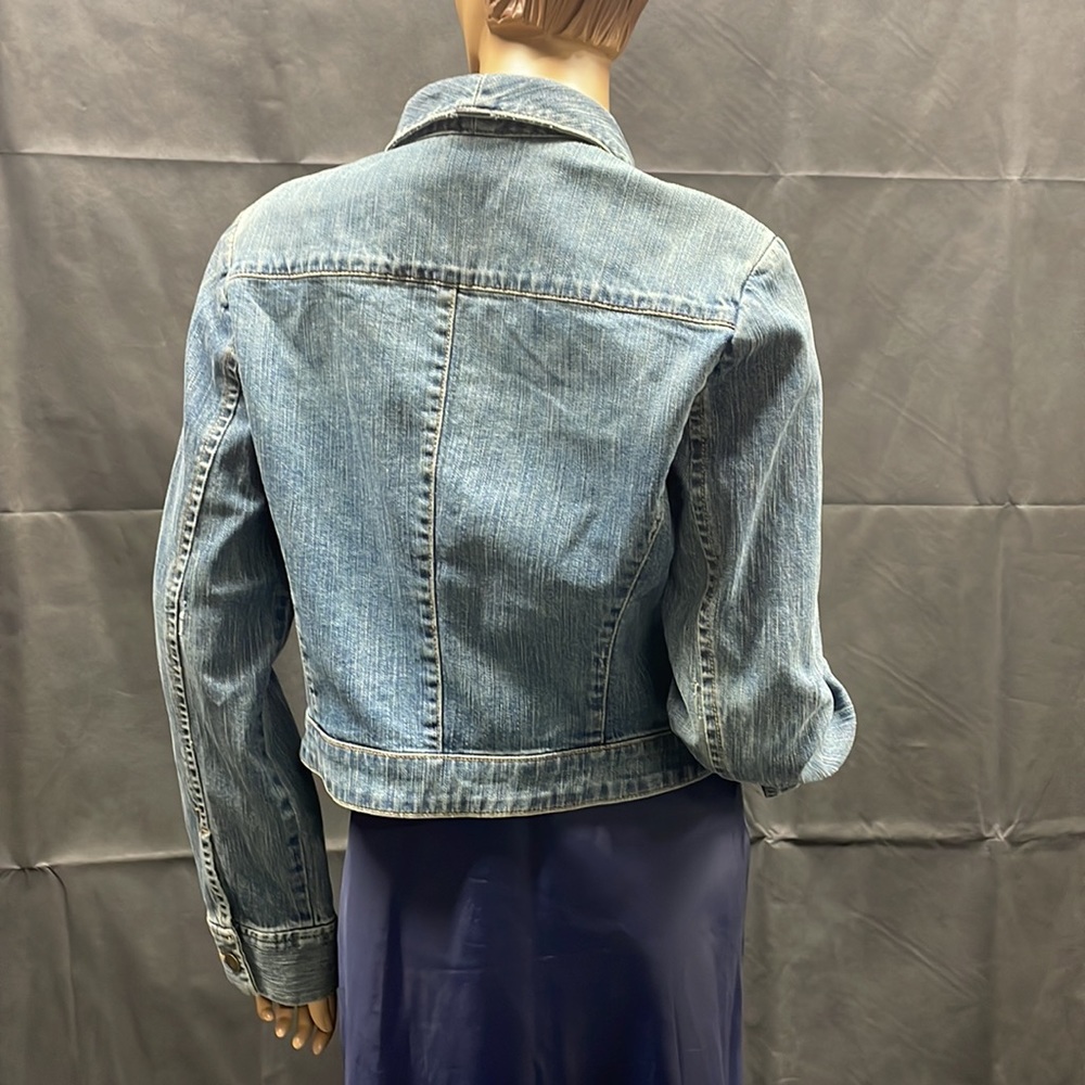 New York & Company Blue Jean Distressed Jacket NWOT - Picture 3 of 10